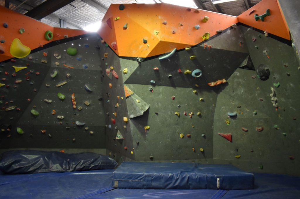 The middle section of the upstairs bouldering cave.