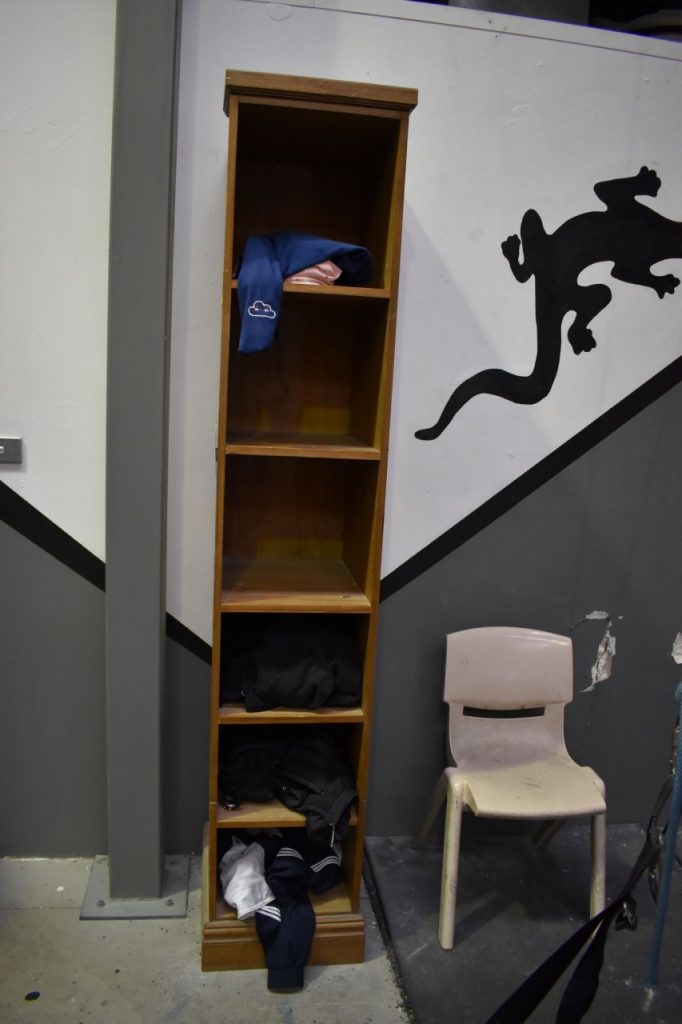 We have a couple of cubbies like this one where you can store your belongings. Canberra Indoor Rock Climbing is not responsible for lost or stolen property.